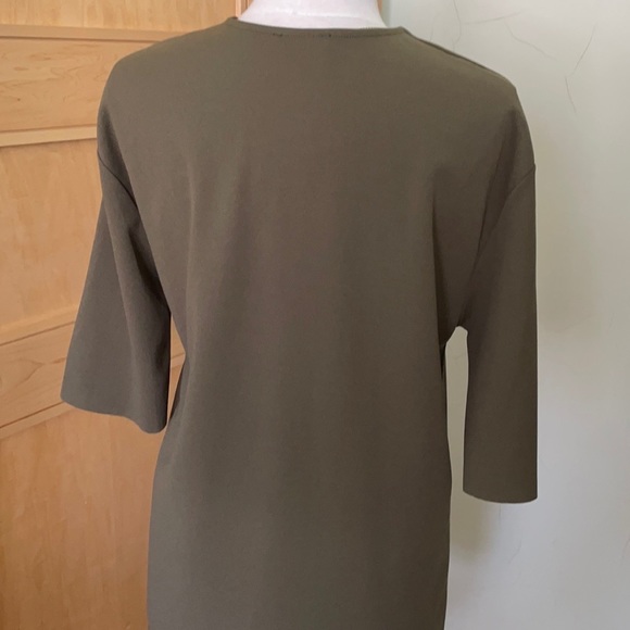 Zara Khaki Green Mod ‘60’s GoGo Style Mini Dress, Size S - Picture 8 of 11